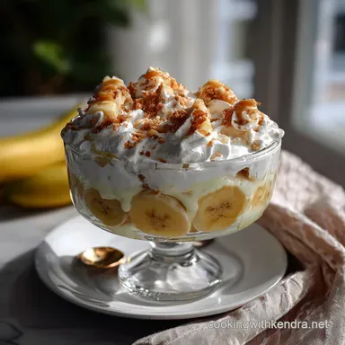 No Bake Banana Pudding Recipe: Cheesecake Creaminess Recipe Card