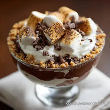 Smores Mousse The Ultimate Silky NoBake Dark Chocolate Dessert Recipe Card