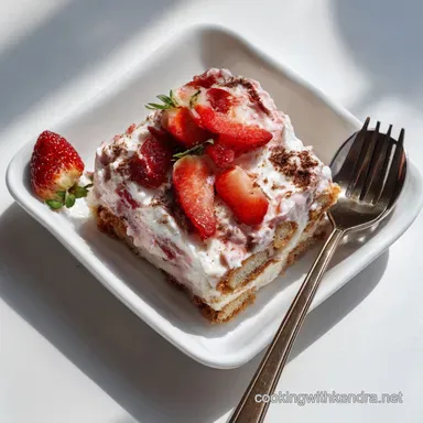 NoBake Strawberry Tiramisu Dessert Easy Mascarpone Summer Treat Recipe Card