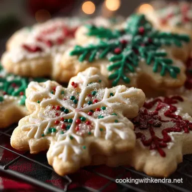 Classic Christmas Cut Out Sugar Cookies Soft NoSpread Ready for Icing Recipe Card