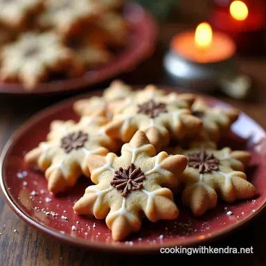 Nutella Snowflake Cookies Part of 50 Christmas Cookies Recipe Card