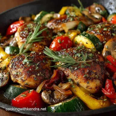 Speedy One Pan Balsamic Chicken and Veggies Weeknight Dinner Done Right Recipe Card