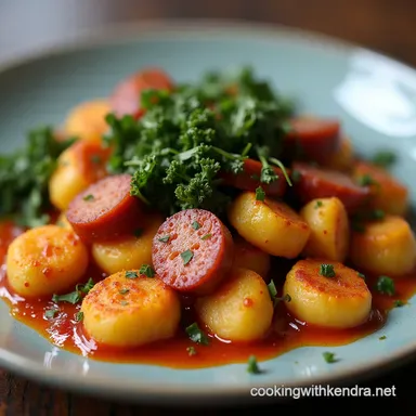 One Pan Gnocchi Sausage and Kale Crispy Done in 30 Mins