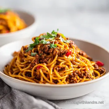 Taco Spaghetti in 30 Minutes: A Creamy One-Pot Beef Dinner