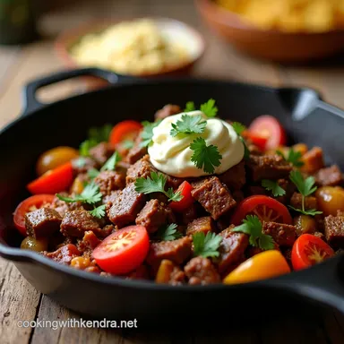 The Speedy Sizzle OnePot Steak Fajitas with Smoky Char Recipe Card