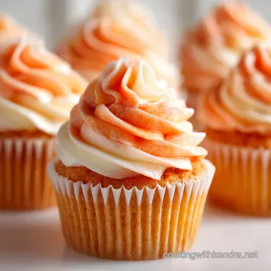Orange Creamsicle Cupcakes Zesty Swirl Vanilla Bean Frosting Recipe Card