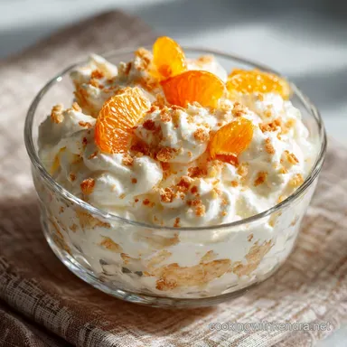 Orange Fluff Salad: Grandmas Effortless 10-Minute Retro Dessert Recipe Card