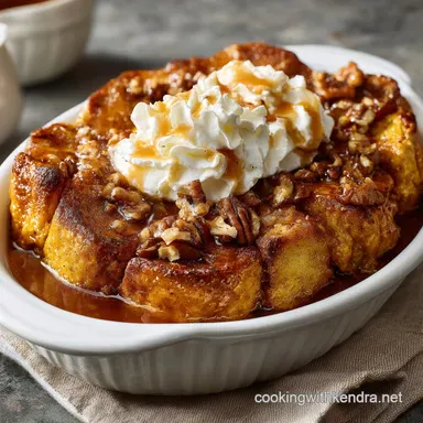 Pumpkin French Toast Bake The Ultimate MakeAhead Comfort Casserole Recipe Card