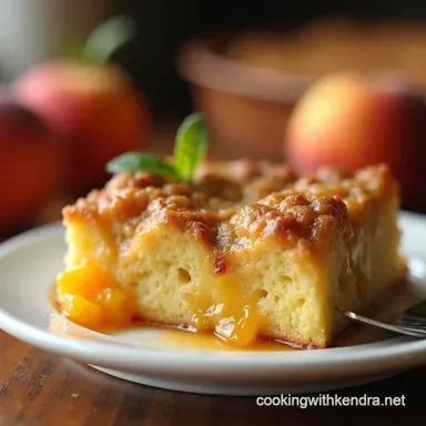 Best Peach Cobbler Cake Recipe Buttery Tender Recipe Card