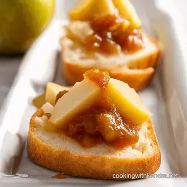 Pear Chutney Crostini A Right Proper Cheese Pairing Recipe Card