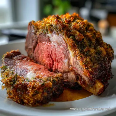 Rib Roast Bone In: Slow-Roasted Prime Rib with Garlic-Herb Crust Recipe Card