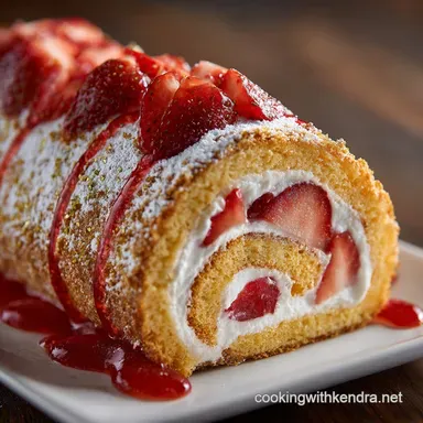 Strawberry Swiss Roll: Light, Fluffy G&eacute;noise Cake Recipe