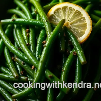 Perfectly Steamed Green Beans with a Touch of Lemon Recipe Card