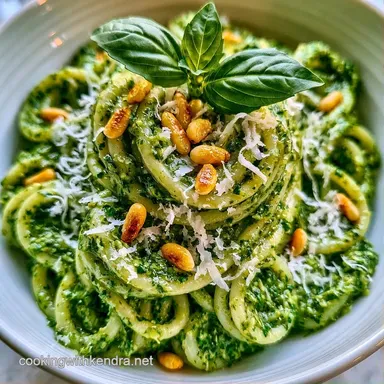 Pesto Pasta with Fresh Basil in 15 Min Recipe Card
