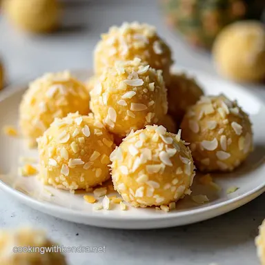 Pineapple Coconut No Bake Balls Tropical Bliss in Every Bite