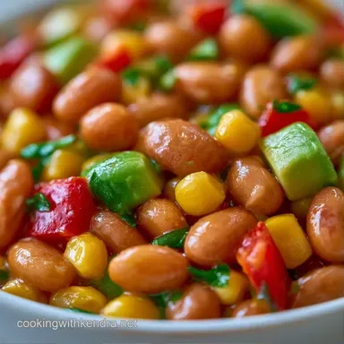 Pinto Bean Salad with Avocado in 15 Min Recipe Card