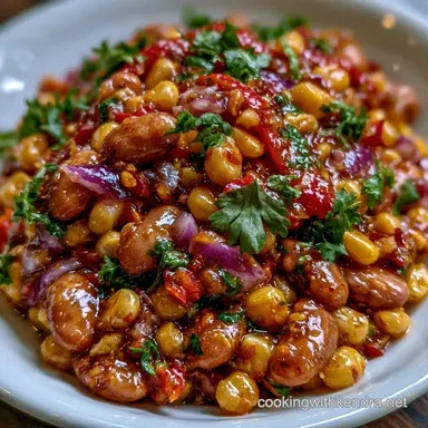 Pinto Bean Salsa Salad in 10 Minutes Recipe Card