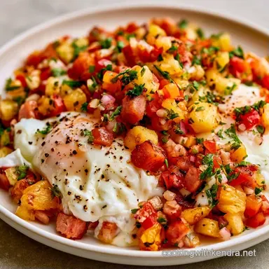 Poached Eggs Turkey Salsa in 15 Minutes Recipe Card
