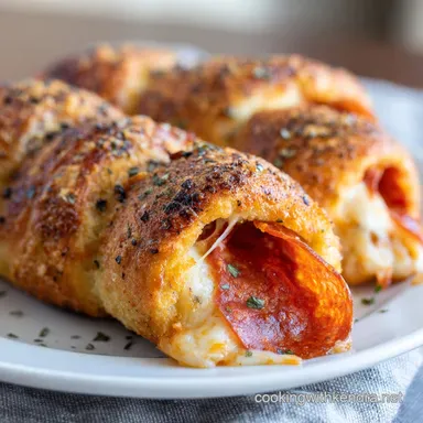 Proper Pepperoni RollUps Recipe Fluffy Dough Cheesy Filling Recipe Card