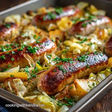 Polish Sausage Meals: Easy Sheet Pan Supper with Cabbage and Apple Recipe Card