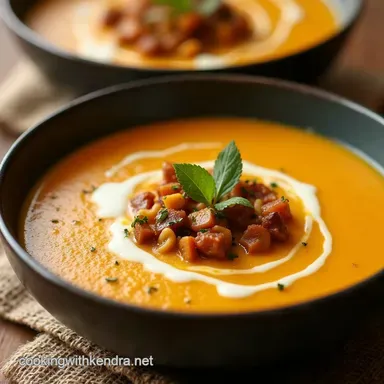 Easy ProteinPacked Butternut Squash Soup Recipe Comfort Food Recipe Card