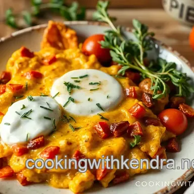 Easy Sautéed Eggs with Goat Cheese Bliss: A Delicious Weekend Treat! Recipe Card