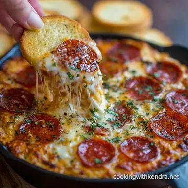 Pizza Dip: The Best Cheesy, Baked Pub-Style Appetizer Recipe Card