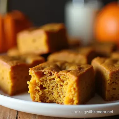 Soft Pumpkin Blondies Easy Pumpkin My Chewy Fall Treat Recipe Card