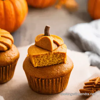 Pumpkin Spice Cupcakes Spiced Pumpkin Heart Surprise Recipe Card