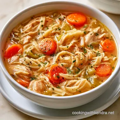 Quick and Easy Chicken Noodle Soup for 8 Recipe Card