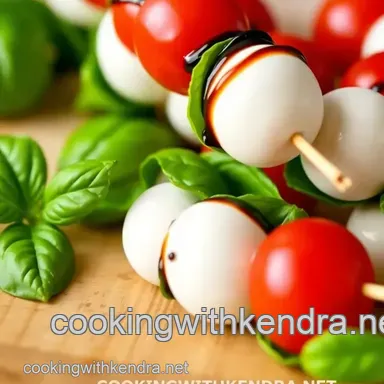 Quick Mini Caprese Skewers with Fresh Flavor Recipe Card