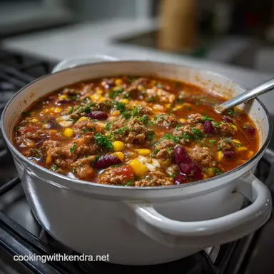 Stove Top Taco Soup: Easy Weeknight Chicken Dinner Recipe Card