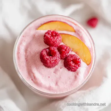 Raspberry Peach Smoothie Shake: Velvety