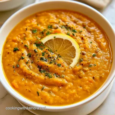 Red Lentil Soup With Lemon for 8 Servings Recipe Card