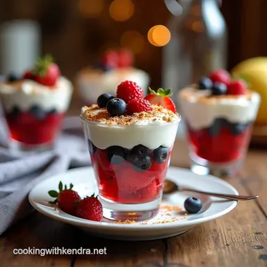 Easy Red White Blue Parfaits 4th of July Dessert Recipe Card