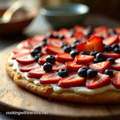 Buttery Shortbread Patriotic Fruit Pizza Recipe Recipe Card