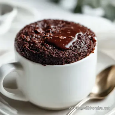 Mug Cake: Rich Chocolate Fudge Ready in Under 5 Minutes Recipe Card