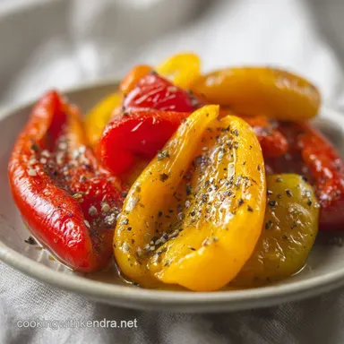 Roasted Bell Peppers: Silky Texture Recipe Card