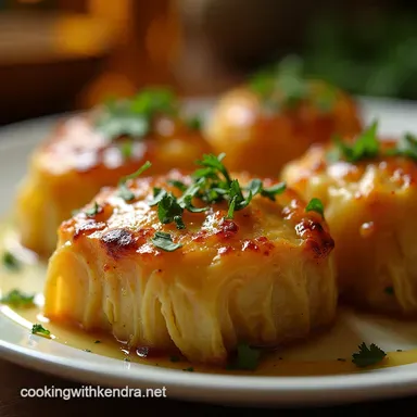 The Golden Wedge Caramelised Oven Roasted Garlic Cabbage Steaks Recipe Card