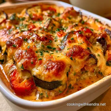 Vegetable Lasagna with White Sauce Recipe Card