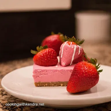 Rosy Romance Strawberries Pink Chocolate with White Drizzle Recipe Card