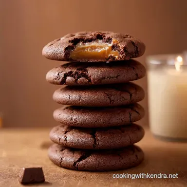 Salted Caramel Chocolate Cookies Perfectly Sweet Swirls Recipe Card