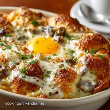 Biscuits and Gravy Breakfast Casserole: The Hearty Sunday Brunch Bake Recipe Card