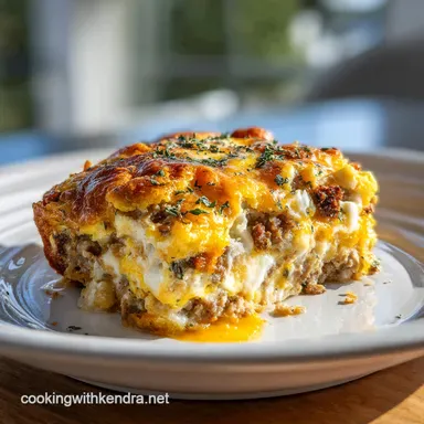 Egg Breakfast Bake with Sausage for 8 Recipe Card