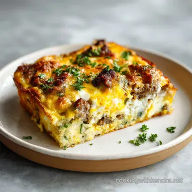 Egg Breakfast Bake with Sausage for 8