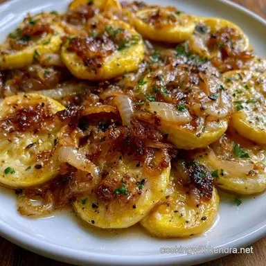 Sauteed Summer Squash and Onions: Garlic