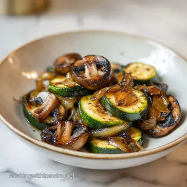 Sauteed Zucchini Mushrooms Onions: 20m Recipe Card