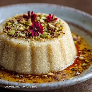 Middle Eastern Halva Dessert: Velvet Semolina Recipe with Cardamom