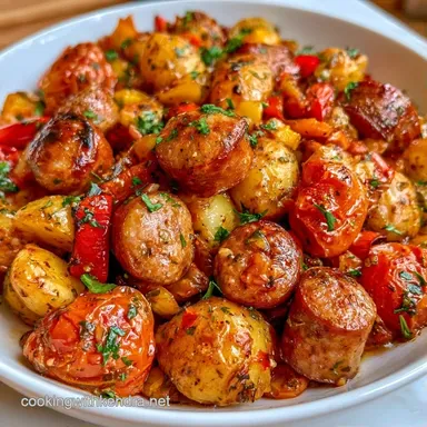 Sausage and Vegetables in 40 Minutes Recipe Card