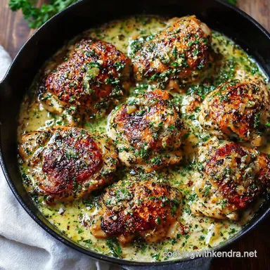 Skillet Chicken with Garlic Herb Butter Sauce: Easy 30-Minute Recipe Recipe Card